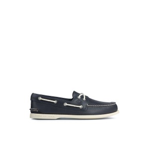 Sperry Authentic Original Leather Boat Shoe Navy | NRUMEA-127