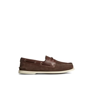 Sperry Authentic Original Nubuck Boat Shoe Brown | QTSFUW-743