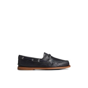 Sperry Authentic Original Pull Up Leather Boat Shoe Navy | SUFHNA-017