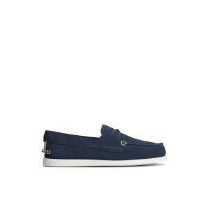 Sperry Authentic Original Sirocco Suede Boat Shoe Navy | MBDJFG-470