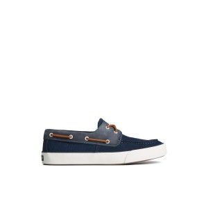 Sperry Bahama II Linen Sneaker Navy | ZHAXPL-368