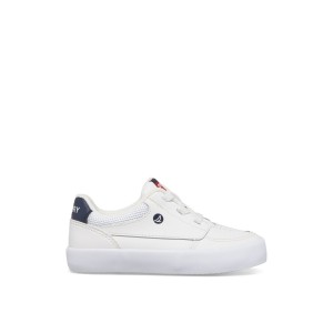 Sperry Boardwalk Junior Sneaker White | YHAVWL-278