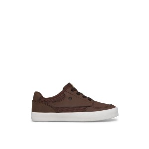 Sperry Boardwalk Leather Sneaker Brown | XRQLSB-708