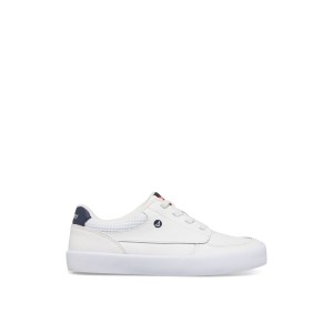 Sperry Boardwalk Leather Sneaker White | SPQKEG-365