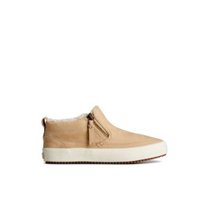 Sperry Crest Side Zip Cozy Sneaker Khaki | CJZXKE-915