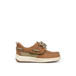 Sperry Fairwater PLUSHWAVE Jr Boat Shoe Beige | XAOWDZ-086