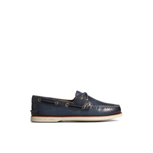 Sperry Gold Cup Authentic Original Rivingston Boat Shoe Navy | YJCNMG-415