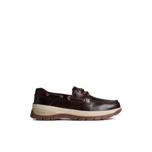 Sperry Gold Cup Billfish PLUSHWAVE Boat Shoe Dark Brown | RKELGA-043