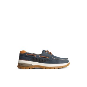 Sperry Gold Cup Billfish PLUSHWAVE Boat Shoe Navy | SGKHIL-850