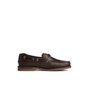 Sperry Gold Cup Mako Boat Shoe Dark Brown | ZQPDKR-906