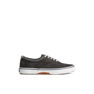 Sperry Halyard CVO Salt Washed Sneaker Black | ZLSYBO-741