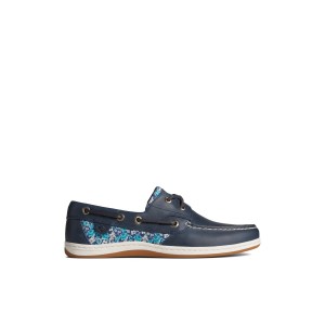 Sperry Koifish Floral Boat Shoe Navy | ZTKYVL-531