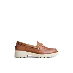 Sperry Lug Boat Shoe Beige | WMSVBC-249