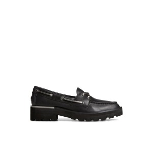 Sperry Lug Boat Shoe Black | RVTUNC-214