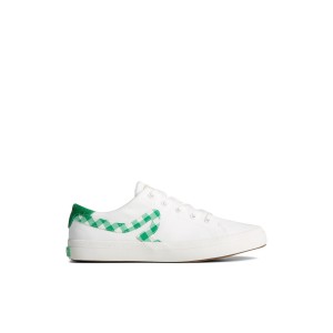 Sperry Sandy Gingham Sneaker White | OTBPHQ-397