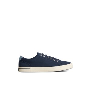 Sperry SeaCycled Striper II Textile Sneaker Navy | JVQCRF-645