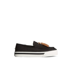 Sperry Sea Sailor Platform Sneaker Black | BGOYIJ-712