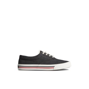 Sperry Striper II Linen CVO Sneaker Black | TFJPBA-615