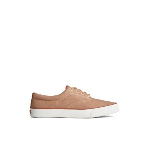 Sperry Striper II Slub Linen Sneaker Beige | QRMUYP-493