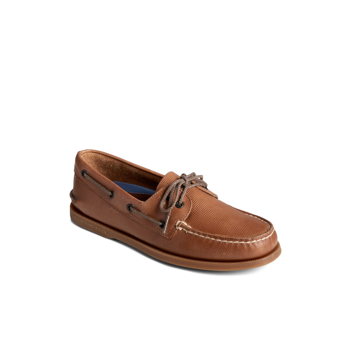 Sperry Authentic Original Deboss Leather Boat Shoe Beige | XNESWJ-462