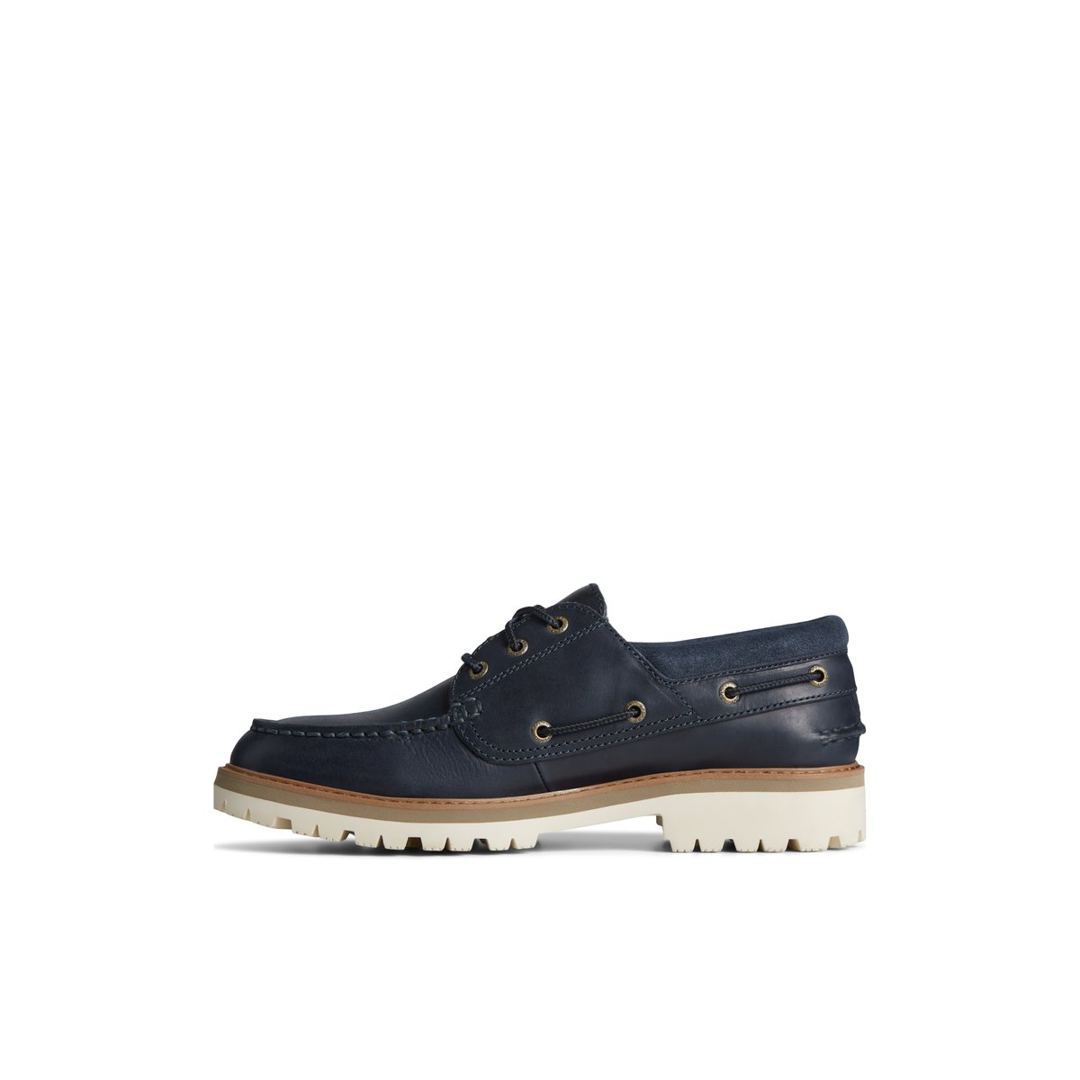 Sperry Authentic Original Unlined Lug 3-Eye Boat Shoe Navy | GXVPRF-268