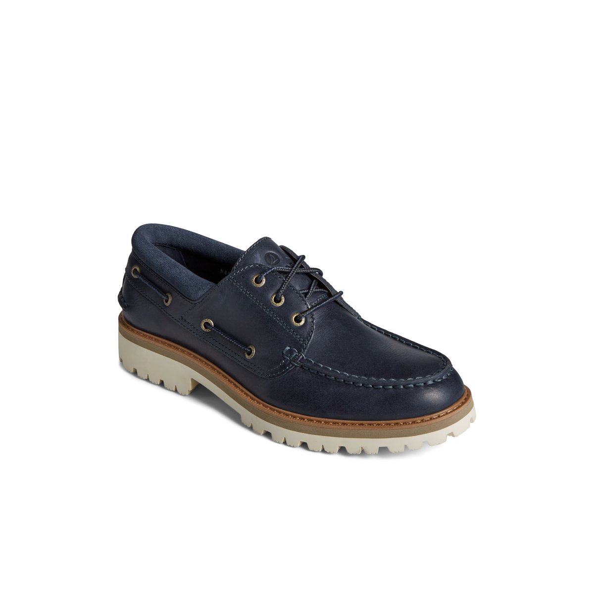 Sperry Authentic Original Unlined Lug 3-Eye Boat Shoe Navy | GXVPRF-268