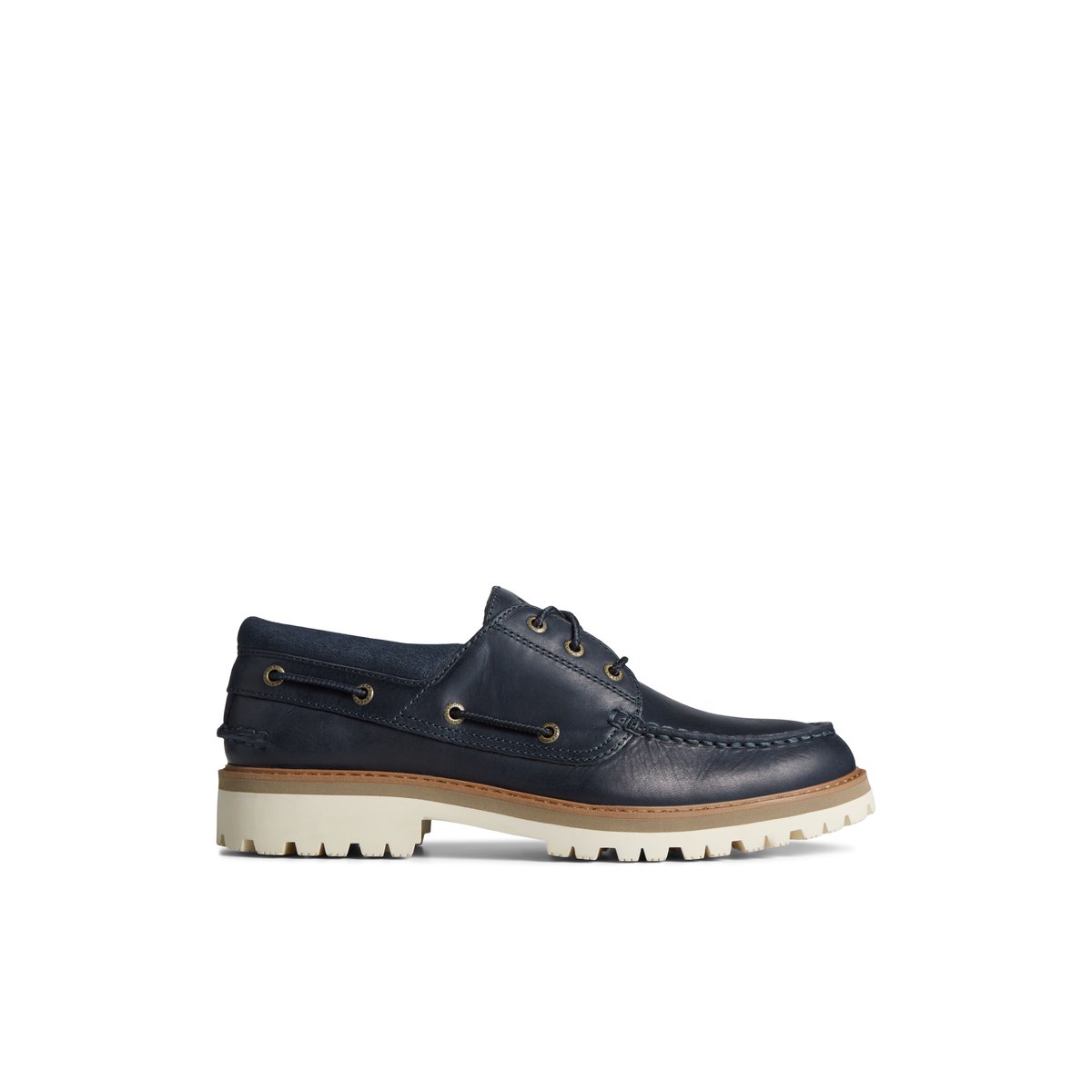 Sperry Authentic Original Unlined Lug 3-Eye Boat Shoe Navy | GXVPRF-268