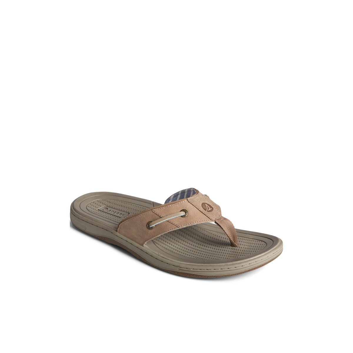 Sperry Baitfish Leather Flip Flop Beige | XNTZMY-369