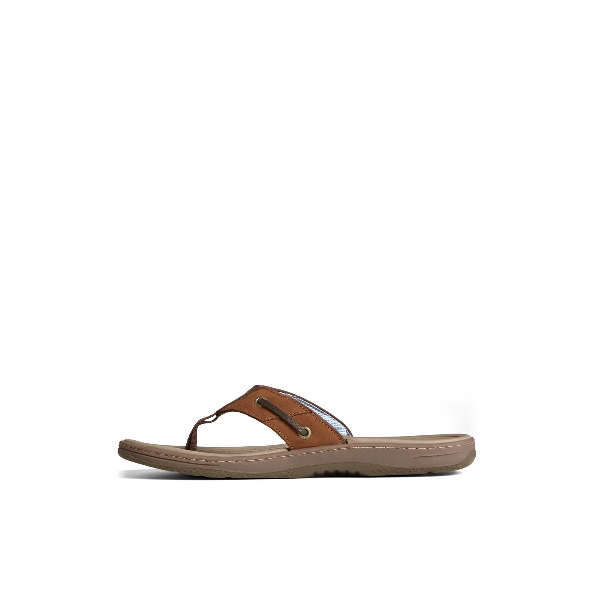 Sperry Baitfish Leather Flip Flop Brown | PBYKOW-347