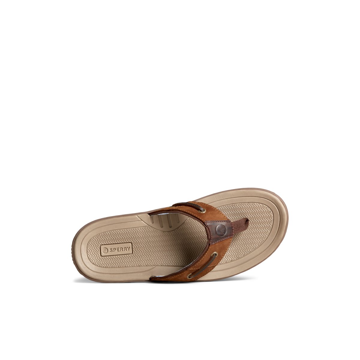 Sperry Baitfish Leather Flip Flop Brown | PBYKOW-347