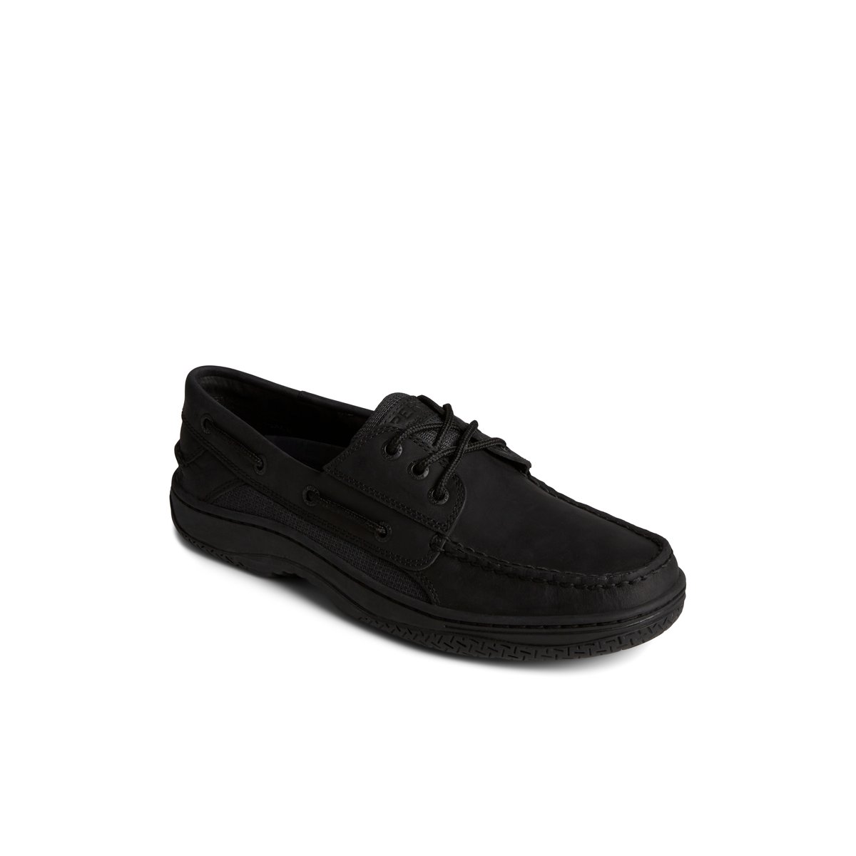 Sperry Billfish 3-Eye Leather Boat Shoe Black | ZLROSM-903