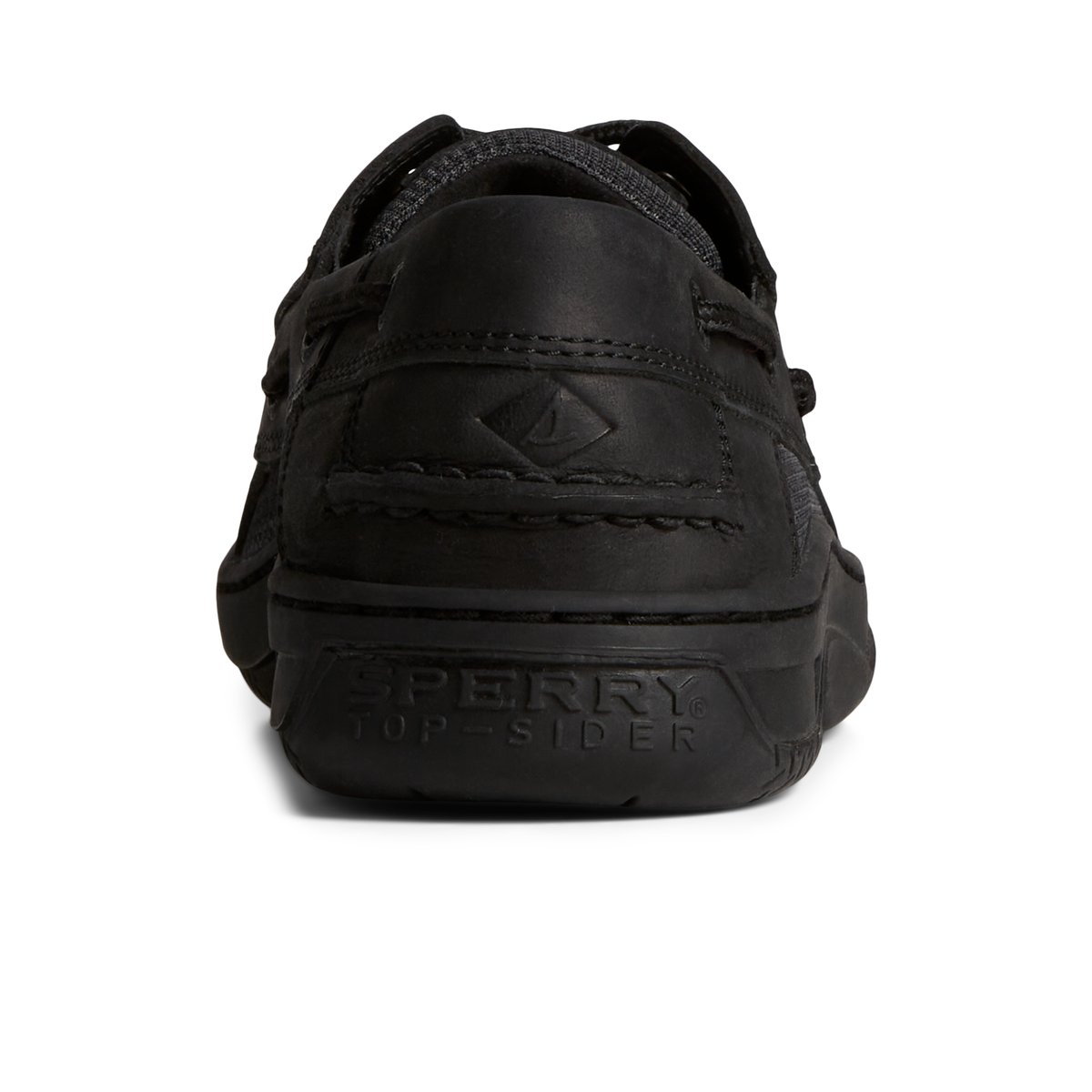 Sperry Billfish 3-Eye Leather Boat Shoe Black | ZLROSM-903