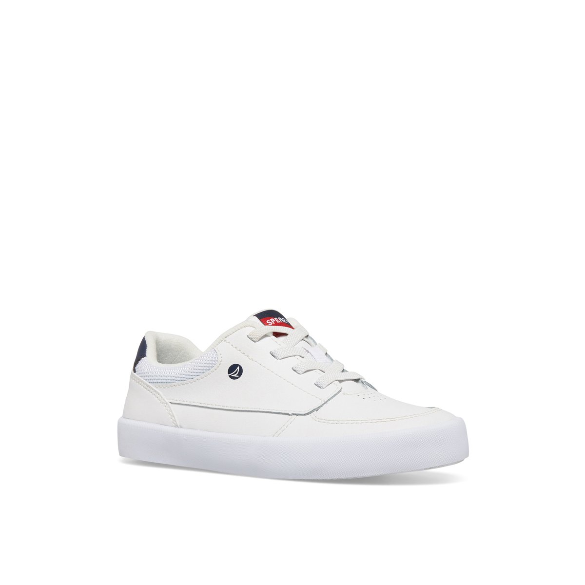 Sperry Boardwalk Leather Sneaker White | SPQKEG-365