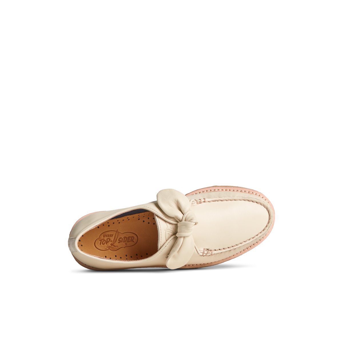 Sperry Captain's Crepe Bow Oxford Beige | UYLEFC-087