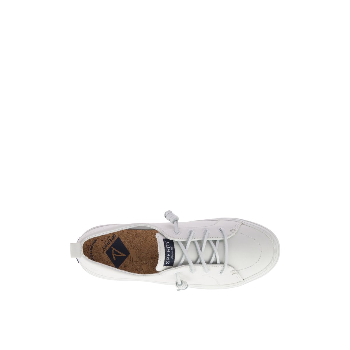 Sperry Crest Vibe Leather Sneaker White | PFZRSO-912