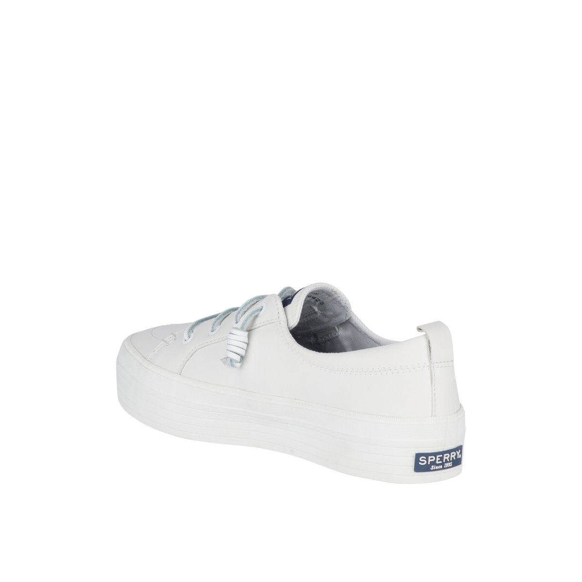 Sperry Crest Vibe Platform Leather Sneaker White | PKAQBL-972