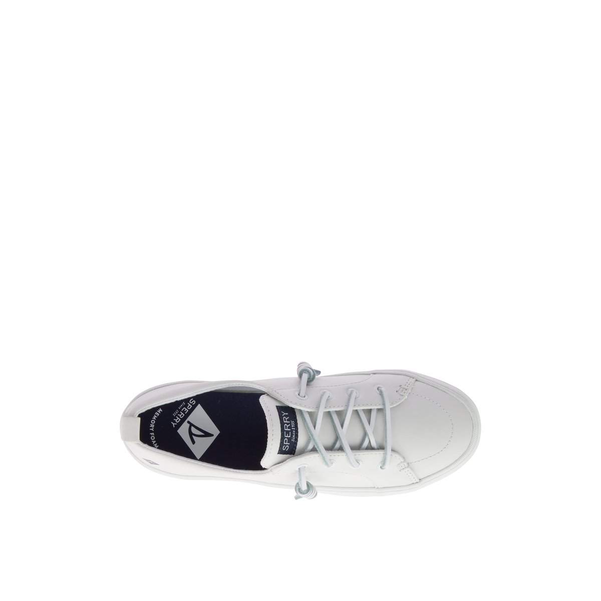 Sperry Crest Vibe Platform Leather Sneaker White | PKAQBL-972