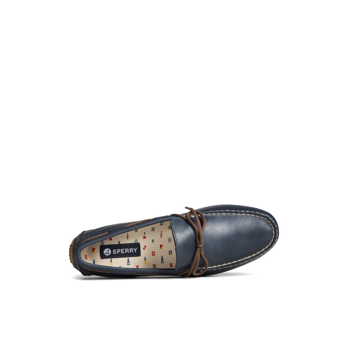 Sperry Davenport Deboss Leather 1-Eye Driver Navy | OHPLGX-850