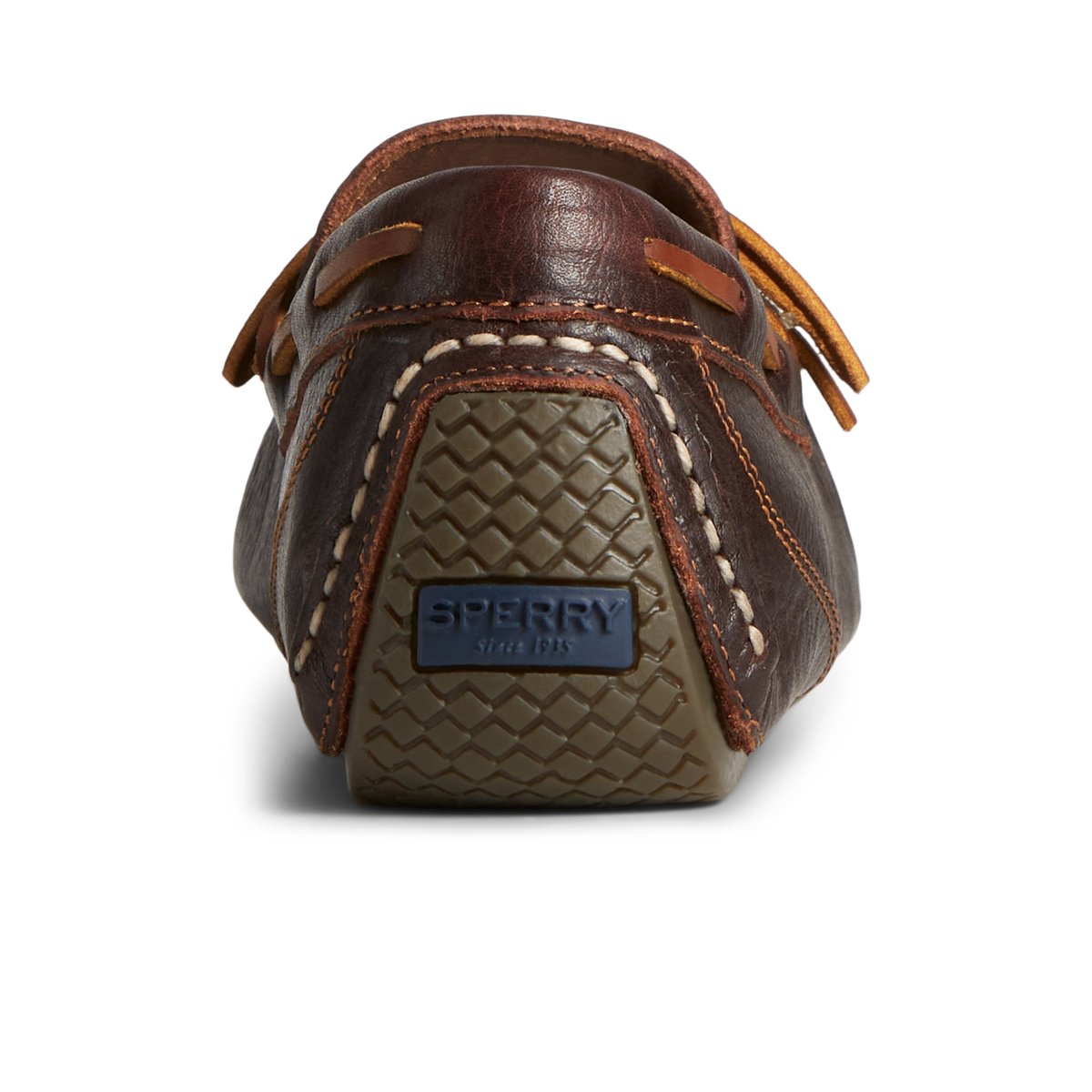 Sperry Davenport Pull Up Leather 1-Eye Driver Brown | SROGIJ-973