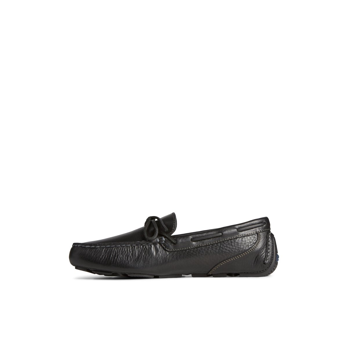 Sperry Davenport Pull Up Leather 1-Eye Driver Black | CTZFIV-986