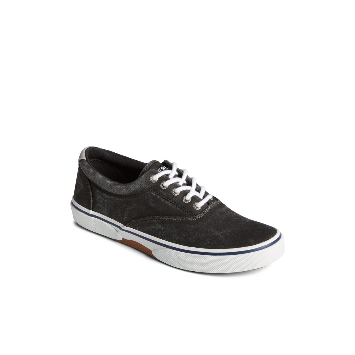 Sperry Halyard CVO Salt Washed Sneaker Black | ZLSYBO-741