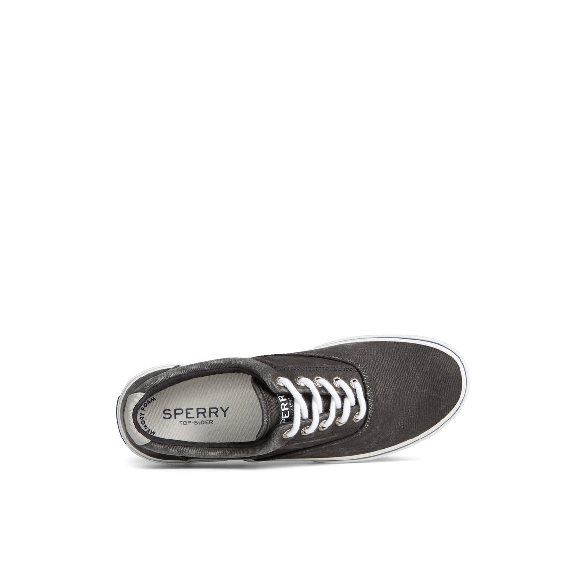 Sperry Halyard CVO Salt Washed Sneaker Black | ZLSYBO-741