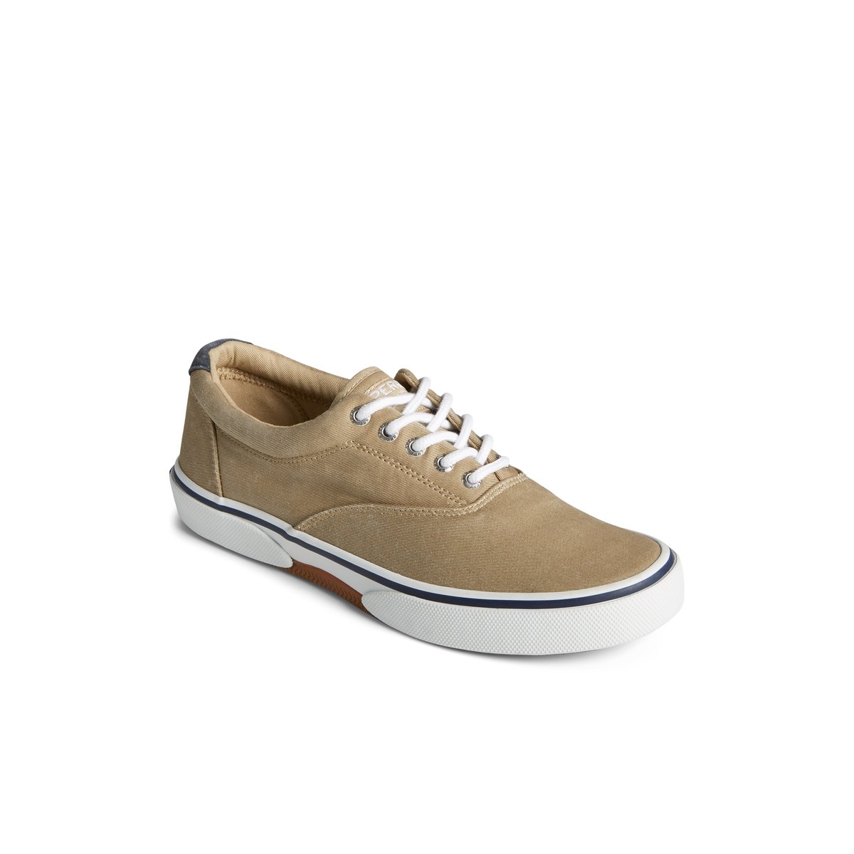 Sperry Halyard CVO Salt Washed Sneaker Khaki | UVKAQG-801