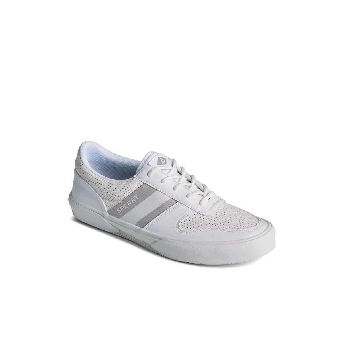 Sperry Halyard Retro Lace Up Sneaker White | VTYUOM-419