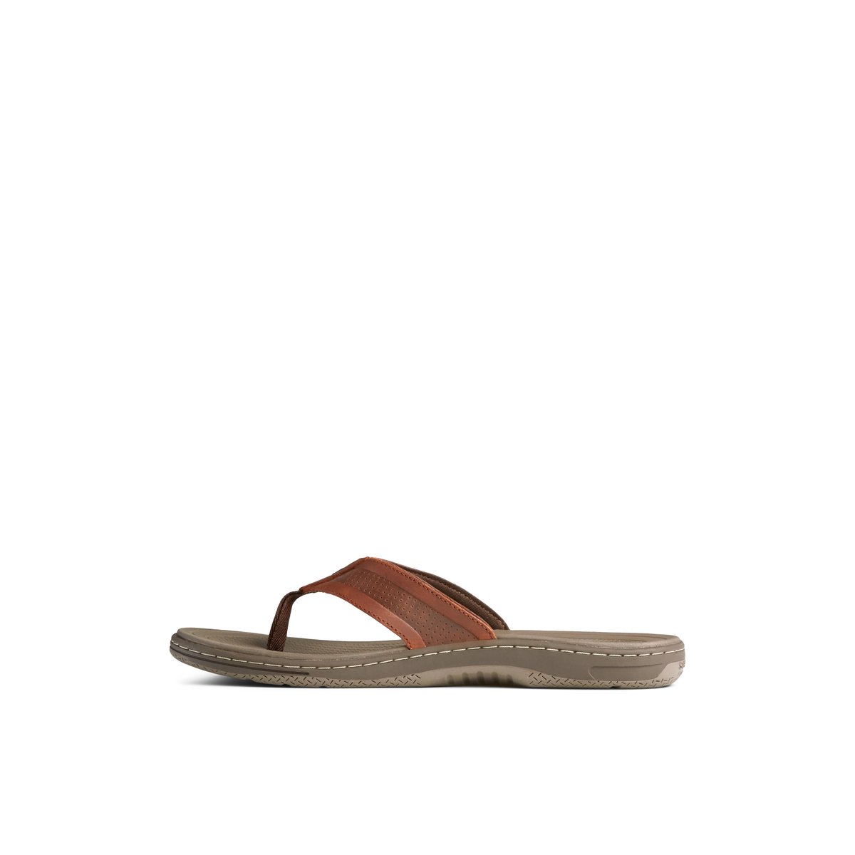 Sperry Havasu Perf Flip Flop Brown | SKDPCF-198