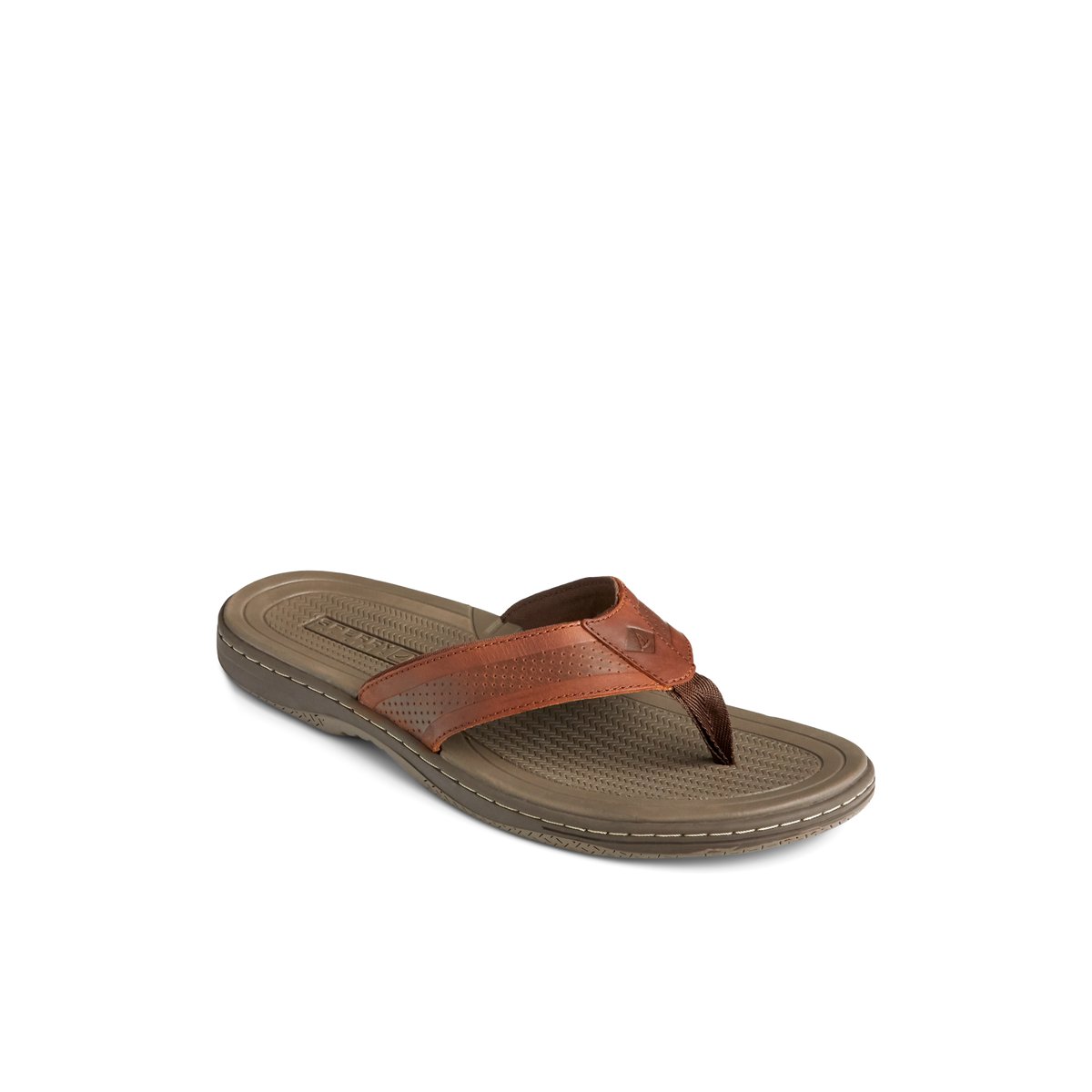 Sperry Havasu Perf Flip Flop Brown | SKDPCF-198