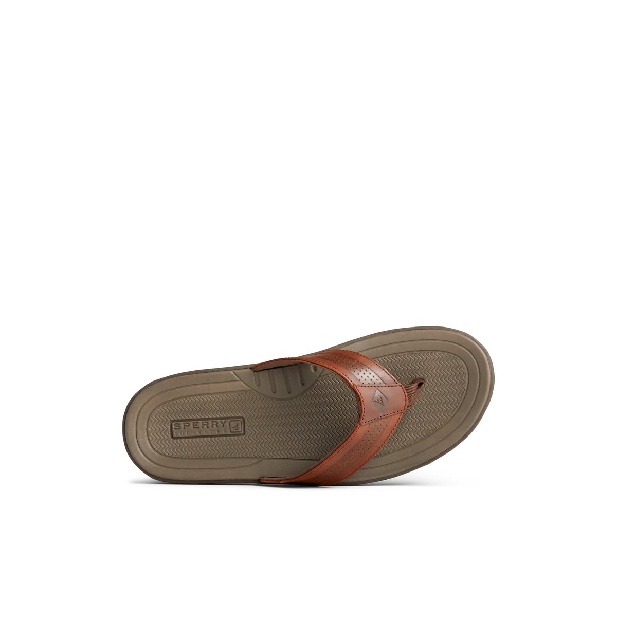 Sperry Havasu Perf Flip Flop Brown | SKDPCF-198