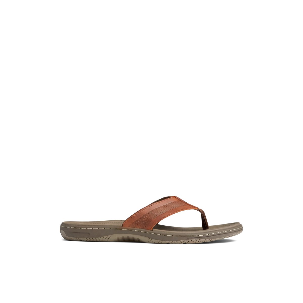 Sperry Havasu Perf Flip Flop Brown | SKDPCF-198