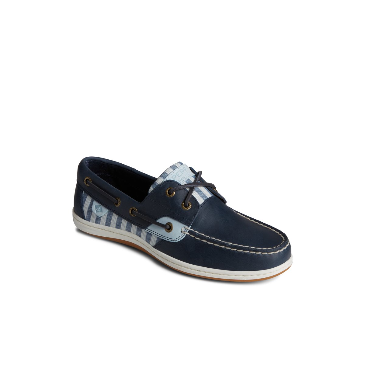 Sperry Koifish Stripe Boat Shoe Navy | QTFNCR-937