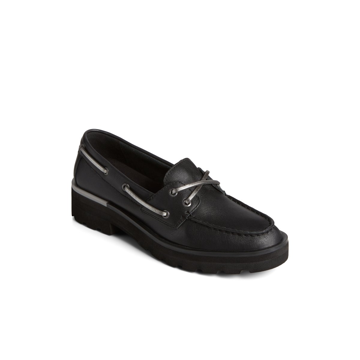 Sperry Lug Boat Shoe Black | RVTUNC-214